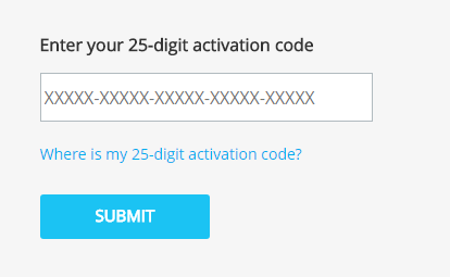my activation code